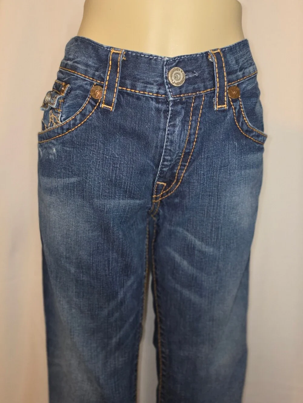 True Religion Men's Billy Big T Straight Leg Denim Jeans Size 36